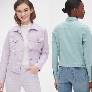 Cropped corduroy jacket in lilac/lavender